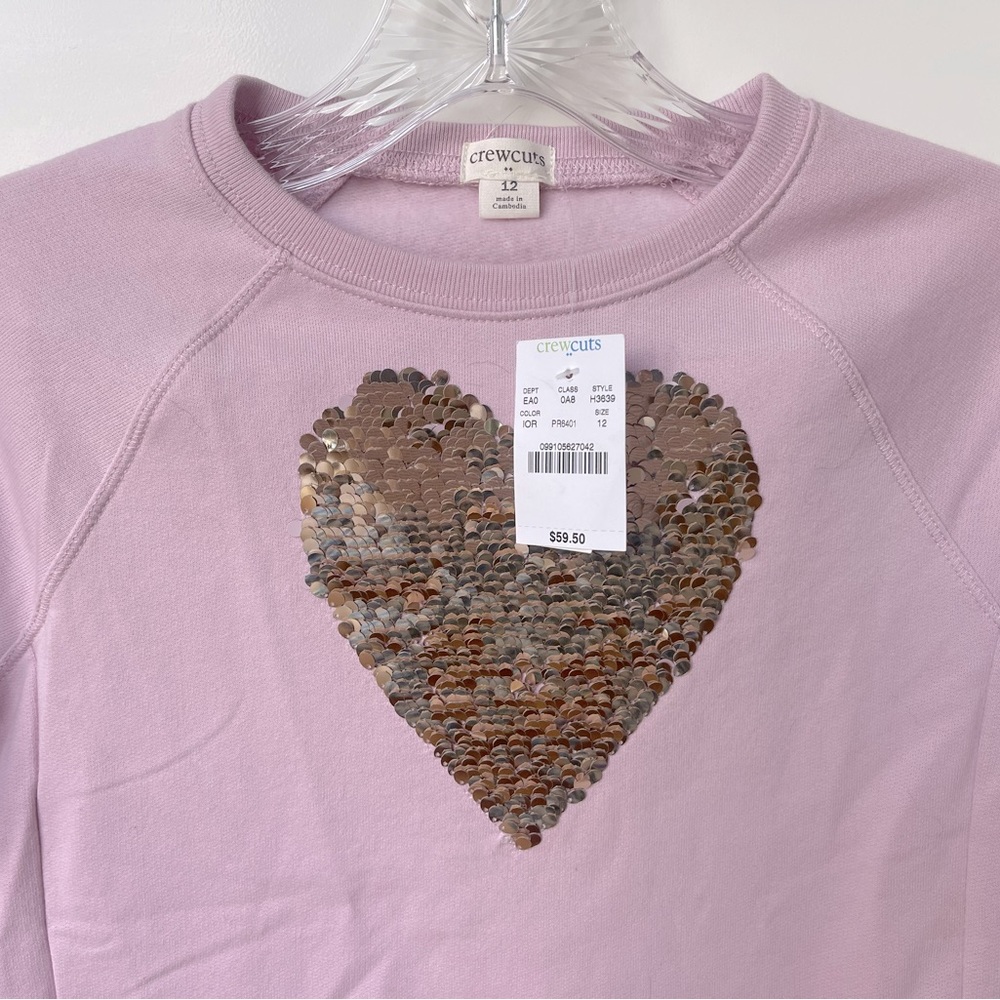 NWT Crewcuts heart sweatshirt